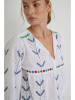Josephine & Co Bluse "Dustin" in Weiß/ Blau