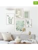 Orangewallz 5er-Set: Gerahmte Kunstdrucke "Botanic Serenity"