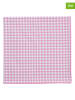Overbeck and Friends 2er-Set: Servietten "Elli" in Rosa/ Weiß - (L)40 x (B)40 cm