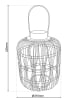 näve LED-Dekoleuchte "Korbinian" in Beige - (H)42,5 x Ø 31 cm
