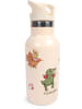 Filibabba Edelstahl-Trinkflasche "Dino Beach" in Creme - 350 ml