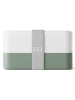 Monbento Lunchbox "Leaves" wit/groen - 1 l