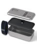 Monbento 5tlg. Lunch-Set "Beyond" in Silber/ Schwarz/ Blau