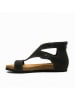 Comfortfusse Leder-Sandalen "Vera" in Schwarz