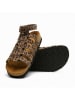 Comfortfusse Leder-Sandalen "Ares" in Hellbraun/ Schwarz