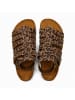 Comfortfusse Leder-Sandalen "Ares" in Hellbraun/ Schwarz