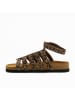 Comfortfusse Leder-Sandalen "Ares" in Hellbraun/ Schwarz