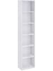 Songmics Bücherregal in Weiß - (B)40 x (H)178,5 x (T)24 cm