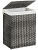 Songmics Wäschekorb in Anthrazit - (B)45,5 x (H)61 x (T)32 cm