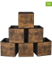 SONGMICS 6er-Set: Aufbewahrungsboxen in Hellbraun/ Schwarz - (B)30 x (H)30 x (T)30 cm