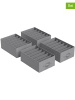 Songmics 4er-Set: Schubladen-Organizer in Grau - (B)30 x (H)17 x (T)42 cm