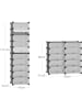 Songmics Schoenenkast transparant/antraciet - (B)43 x (H)173 x (D)31 cm