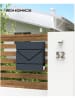 Songmics Briefkasten in Anthrazit - (B)37 x (H)37 x (T)10,5 cm