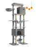 Songmics Katzenbaum in Grau - (B)78 x (H)201 x (T)48 cm