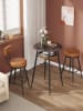 Songmics Beistelltisch in Schwarz/ Hellbraun - (H)91 x Ø 60 cm