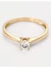 DIAMOND & CO Gouden ring "Fleur de Soleil" met edelsteen