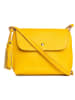 Lucca Baldi Leder-Umhängetasche "Bagni" in Gelb - (B)25 x (H)17 x (T)7 cm