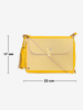 Lucca Baldi Leder-Umhängetasche "Bagni" in Gelb - (B)25 x (H)17 x (T)7 cm