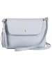Lucca Baldi Leren schoudertas "Bagni" lichtblauw - (B)25 x (H)17 x (D)7 cm