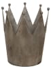 POSIWIO Pflanzkübel ''Krone'' in Grau - (H)23,5 x Ø 23 cm