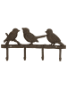 POSIWIO Hakenlijst "Vogels" bruin - (B)34 x (H)17 x (D)4 cm