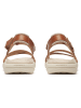 Merrell Leder-Sandalen "Harbor Backstrap" in Hellbraun
