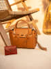 Victor & Hugo Paris Leren handtas "Set Jeny" oranje - (B)25 x (H)19 x (D)7 cm