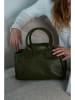 Victor & Hugo Paris Leder-Henkeltasche "Milena" in Grün - (B)38 x (H)20 x (T)12 cm