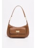 Victor & Hugo Paris Leder-Schultertasche "Sei" in Hellbraun - (B)25 x (H)30 x (T)15 cm
