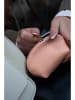 Victor & Hugo Paris Leder-Clutch "Wendy" in Hellbraun - (B)12 x (H)7 x (T)3 cm