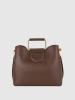 Victor & Hugo Paris Leren handtas "Biana" bruin - (B)29 x (H)25 x (D)13,5 cm