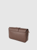 Victor & Hugo Paris Leder-Schultertasche "Rose" in Braun - (B)27 x (H)16 x (T)6 cm
