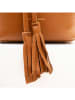 Victor & Hugo Paris Leder-Henkeltasche "Mini Livy" in Hellbraun/ Creme - (B)18 x (H)21,5 x (T)11 cm
