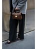 Victor & Hugo Paris Leder-Henkeltasche "Leah" in Braun - (B)18,5 x (H)12,5 x (T)6 cm