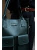 Victor & Hugo Paris Leder-Shopper "Noa" in Schwarz - (B)34 x (H)38 x (T)11 cm