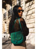 Victor & Hugo Paris Leder-Umhängetasche "Amel" in Grün - (B)22,5 x (H)18,5 x (T)6 cm