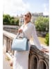 Victor & Hugo Paris Leder-Henkeltasche in Hellblau - (B)26 x (H)13 x (T)3 cm