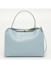 Victor & Hugo Paris Leder-Henkeltasche in Hellblau - (B)26 x (H)13 x (T)3 cm