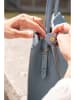 Victor & Hugo Paris Leder-Henkeltasche in Hellblau - (B)26 x (H)13 x (T)3 cm