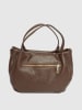 Victor & Hugo Paris Leder-Henkeltasche "Allegra" in Braun - (B)30 x (H)20 x (T)14 cm