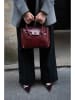 Victor & Hugo Paris Leder-Henkeltasche "Jeny" in Bordeaux - (B)25 x (H)19 x (T)7 cm