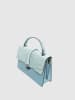 Victor & Hugo Paris Leder-Henkeltasche "Eric" in Türkis - (B)28 x (H)19 x (T)9 cm