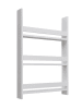 HanahHome Bücherregal "Artemis" in Weiß - (B)60 x (H)120 x (T)10 cm