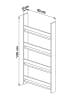 HanahHome Boekenkast "Artemis" wit - (B)60 x (H)120 x (D)10 cm