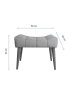 HanahHome Pouf "New Cool" in Blau/ Hellbraun - (B)58 x (H)45 x (T)40 cm