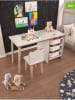 HanahHome 2-delige set: bureau met stoel "Soho" wit