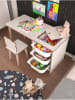 HanahHome 2-delige set: bureau met stoel "Soho" wit