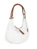 Anna Morellini Leder-Schultertasche "Alba" in Weiß - (B)38 x (H)34 x (T)10 cm