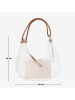 Anna Morellini Leder-Schultertasche "Alba" in Weiß - (B)38 x (H)34 x (T)10 cm