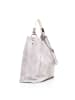 Anna Morellini Leren shopper "Allessandra" zilverkleurig - (B)38 x (H)36 x (D)14 cm